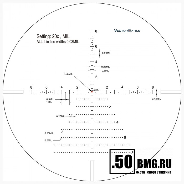 Оптический прицел Vector Optics Continental Tactical 5-30x56 SFP кольца 30 мм