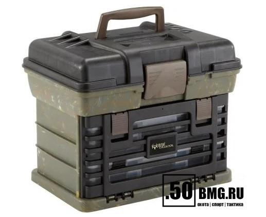 Plano Ящик для аксессуаров с ручкой + 2 съемных отделения 41х30х34 см цвет Green/Black