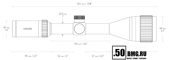 Оптический прицел Hawke Vantage 3-9x50 АО