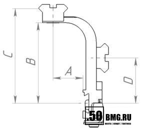 Боковой кронштейн ВОМЗ Weaver на СВД, Тигр с доп. планокй weaver 