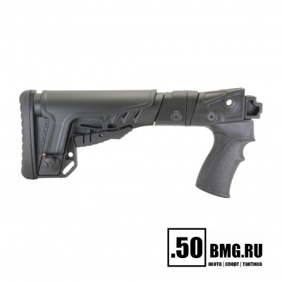 Телескопический складной приклад DLG Tactical на Сайга-12/20/410 с охот. прикладом с подщечником (DLG20006)
