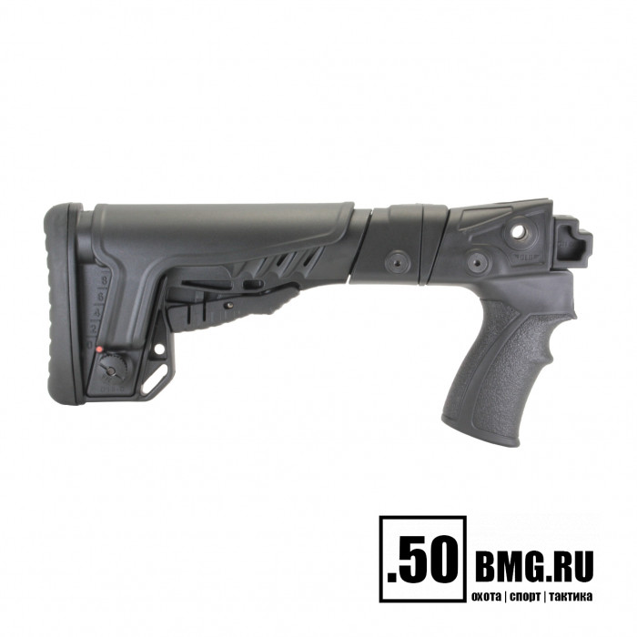 Телескопический складной приклад DLG Tactical на Сайга-12/20/410 с охот. прикладом с подщечником (DLG20006)