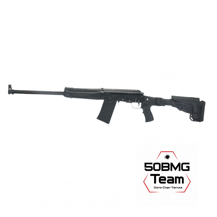 Телескопический складной приклад DLG Tactical на Сайга-12/20/410 с охот. прикладом с подщечником (DLG20006)