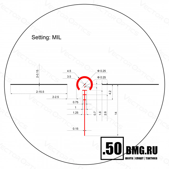 Оптический прицел Vector Optics Taurus 1-6x24 FFP кольца 30 мм