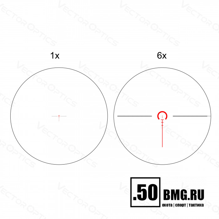 Оптический прицел Vector Optics Taurus 1-6x24 FFP кольца 30 мм