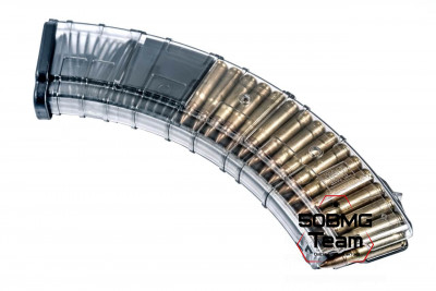 Магазин Pufgun на Сайга-МК (без сухаря) 7,62х39 40 патронов прозрачный (MAG SG762 40-40/TR)
