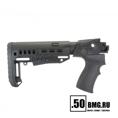 Телескопический приклад DLG Tactical на Сайга-12/20/410 с охот. прикладом компактный (DLG20007)