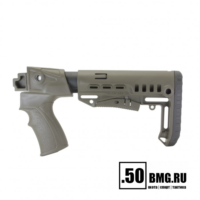 Телескопический приклад DLG Tactical на Сайга-12/20/410 с охот. прикладом компактный (DLG20007)