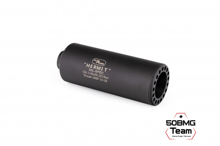 Газоразгруженный дожигатель Alfa Arms "Hermit" на AR-15/М4 (UNEF 1/2х28) кал. 5.45/.223 Rem