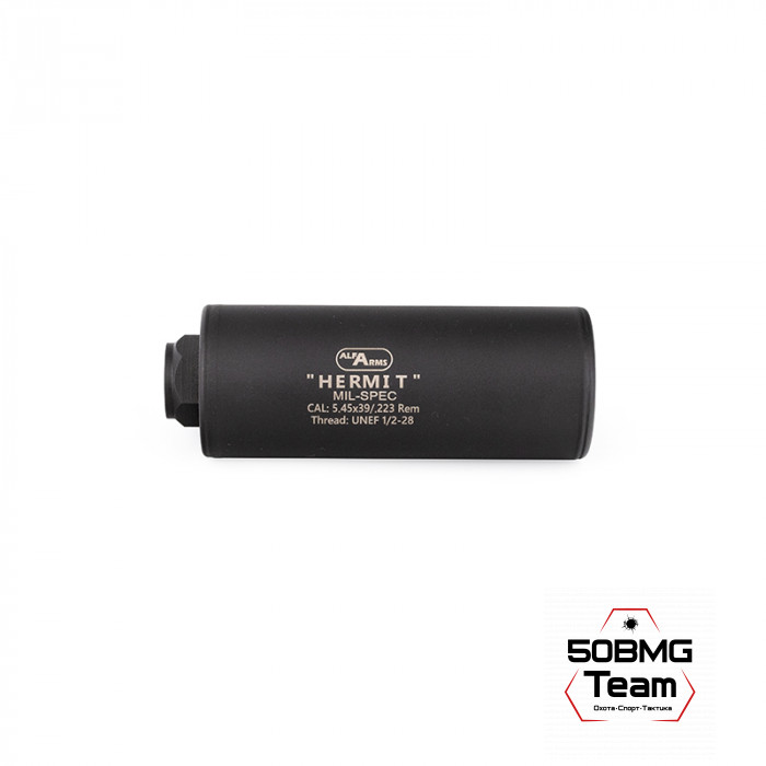 Газоразгруженный дожигатель Alfa Arms "Hermit" на AR-15/М4 (UNEF 1/2х28) кал. 5.45/.223 Rem