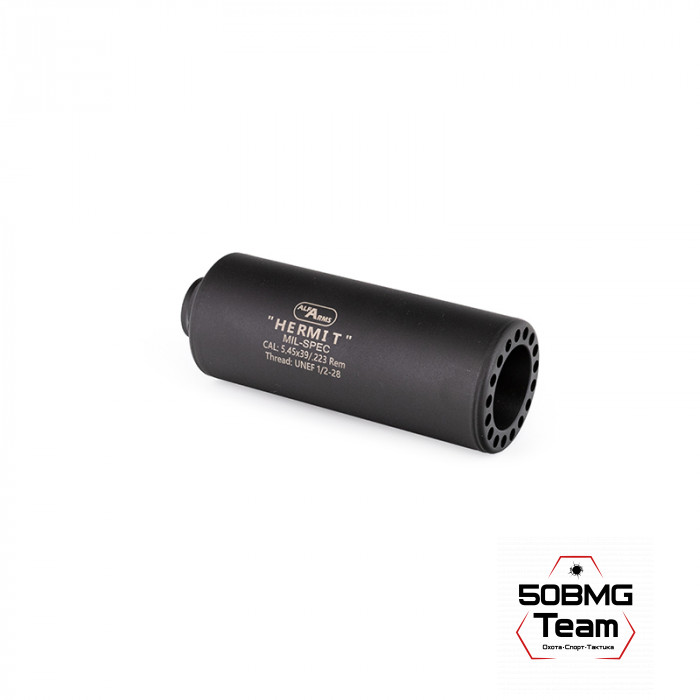 Газоразгруженный дожигатель Alfa Arms "Hermit" на AR-15/М4 (UNEF 1/2х28) кал. 5.45/.223 Rem