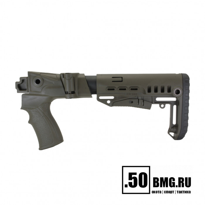 Телескопический складной приклад DLG Tactical на Сайга-12/20/410 с охот. прикладом (DLG20008)