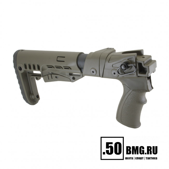 Телескопический складной приклад DLG Tactical на Сайга-12/20/410 с охот. прикладом (DLG20008)