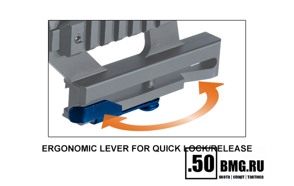 Быстросъемный боковой кронштейн Leapers MTU016, Picatinny, Weaver