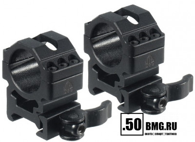 Кольца Leapers UTG 25.4 мм, быстросъемные на Weaver, средние (RQ2W1156)