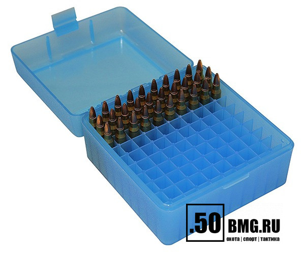 Коробка MTM для хранения 100 патронов .17-.401 кал. (нарезное оружие) (RS-100-24)