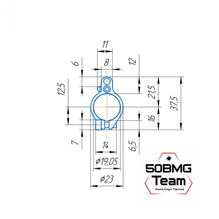 Блок газовый AR-15 сталь/цанга (LAC0221)