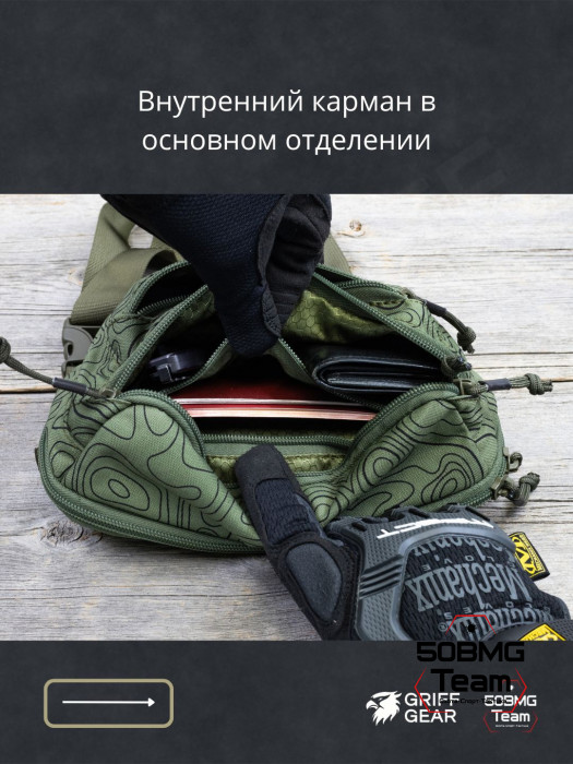 Сумка поясная Griff Gear Гефест (Топография зеленая)