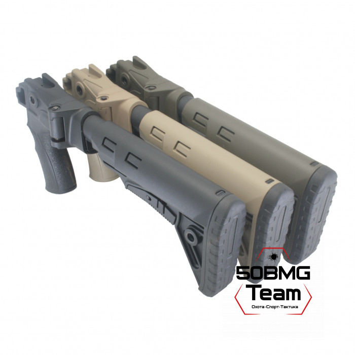 Телескопический складной приклад DLG Tactical на Сайга-12/20/410 с охот. прикладом (DLG20011)