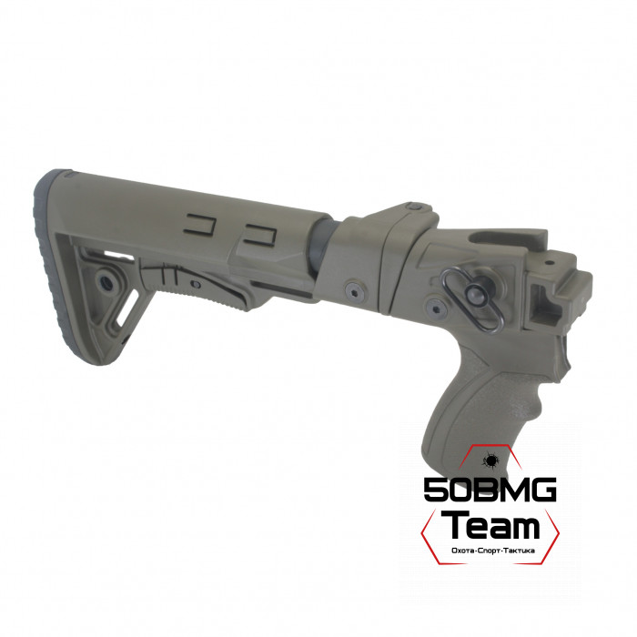 Телескопический складной приклад DLG Tactical на Сайга-12/20/410 с охот. прикладом (DLG20011)