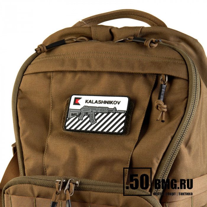 Патч велкро Концерн Калашников 90х46мм АК-12 серо-белый (1035)