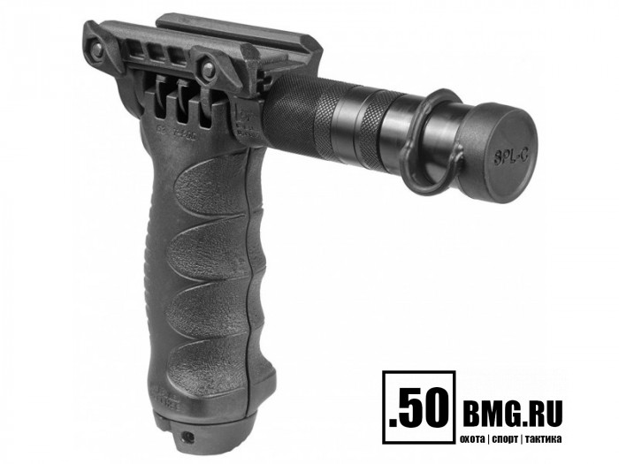 Быстросъемная рукоятка-сошка FAB Defense с фонарём (T-POD G2 SL)