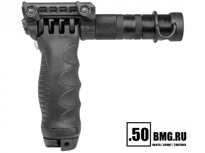 Быстросъемная рукоятка-сошка FAB Defense с фонарём (T-POD G2 SL)