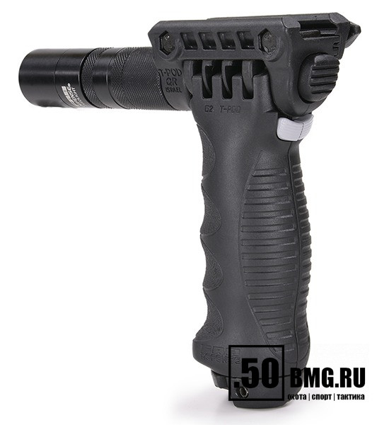 Быстросъемная рукоятка-сошка FAB Defense с фонарём (T-POD G2 SL)