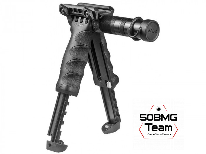 Быстросъемная рукоятка-сошка FAB Defense с фонарём (T-POD G2 SL)