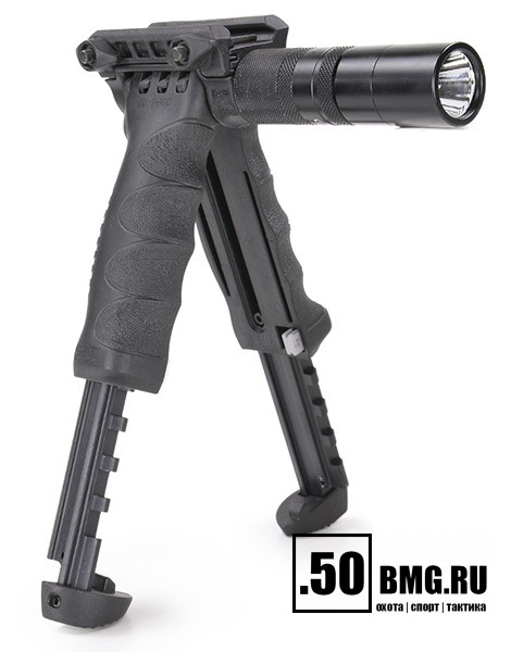 Быстросъемная рукоятка-сошка FAB Defense с фонарём (T-POD G2 SL)