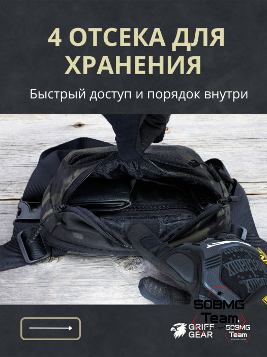 Сумка поясная Griff Gear Гефест (Мультикам-черный)