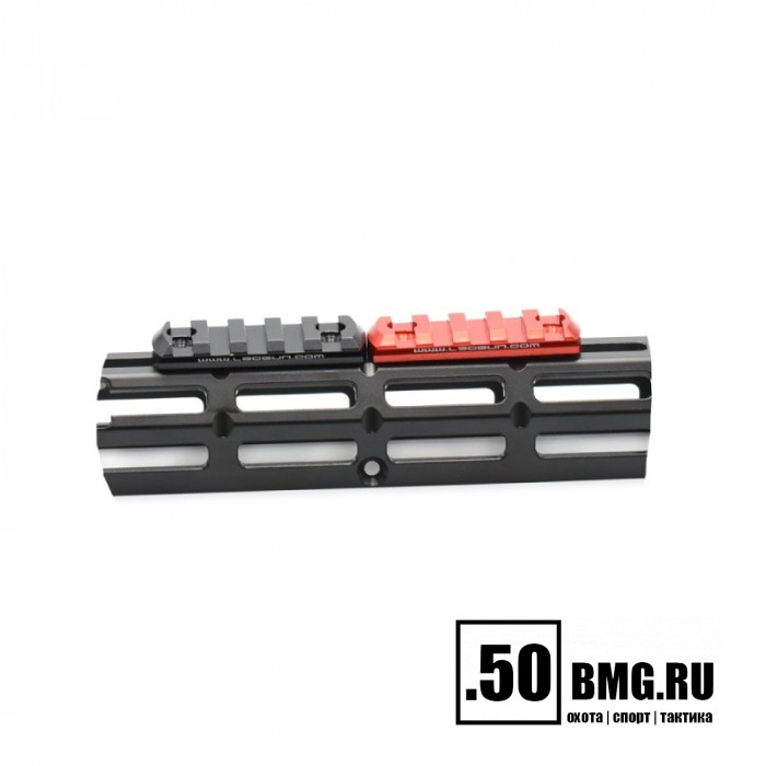 Планка LAC стандарта вивер под интерфейс M-LOK красная 5 слотов (LAC0168)