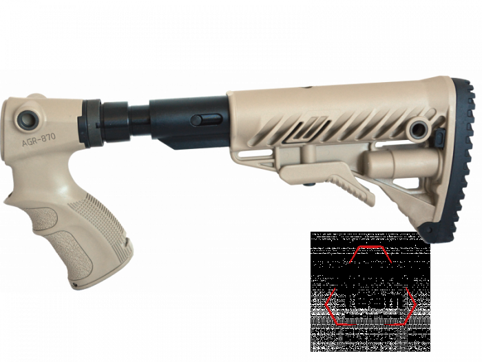 Телескопический приклад FAB Defense с рукояткой для Remington 870 (AGR870 FK SB)