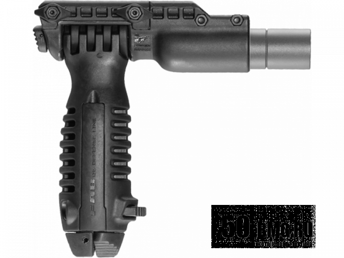 Быстросъемная рукоятка-сошка FAB Defense с креплением фонаря (T-POD FA)