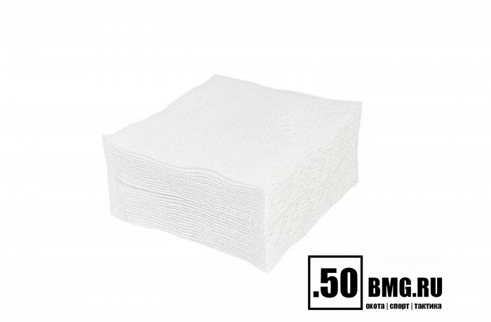 Патчи ЧИСТОGUN фланель, к .30-.375, квадрат 50х50 мм, 50 шт., белый