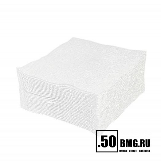 Патчи ЧИСТОGUN фланель, к .30-.375, квадрат 50х50 мм, 50 шт., белый