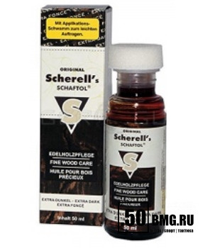 Масло для обработки дерева Ballistol Scherell Schaftol 50мл (сверхтёмное)
