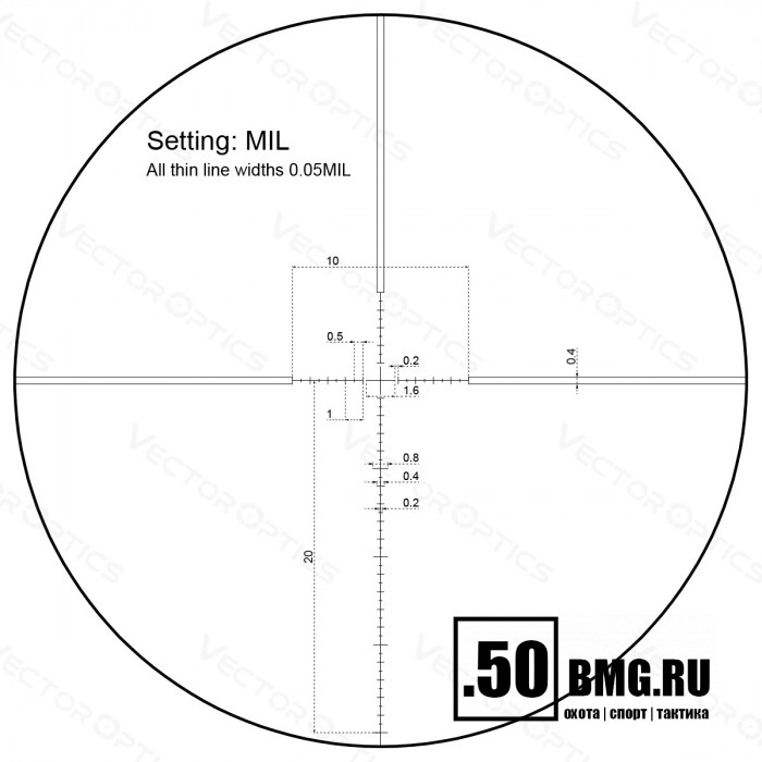 Оптический прицел Vector Optics Veyron 3-12x44 FFP кольца 30мм