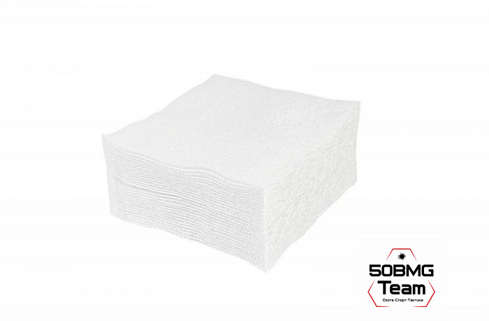 Патчи ЧИСТОGUN фланель, к .30-.375, квадрат 50х50 мм, 500 шт., белый