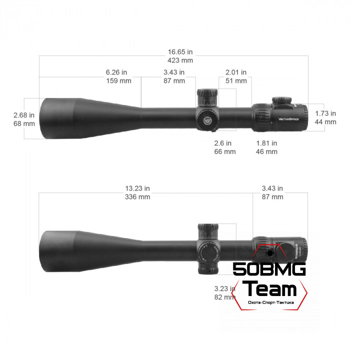 Оптический прицел Vector Optics Minotaur 12-60x60 SFP MFL кольца 34мм