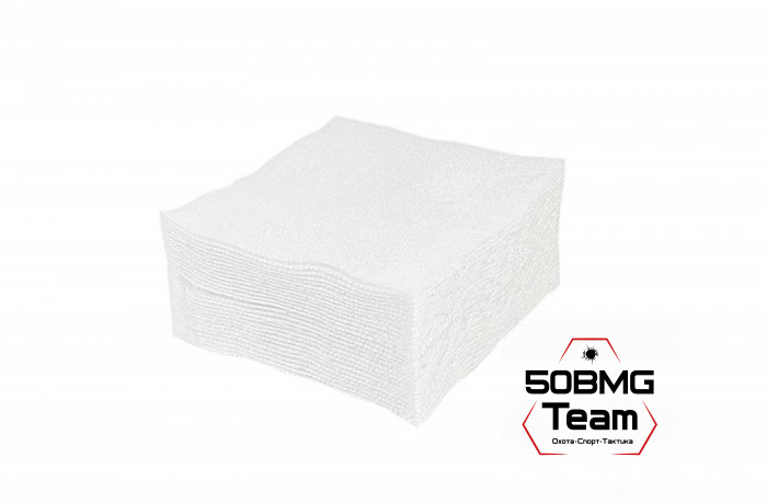 Патчи ЧИСТОGUN фланель, к .30-.375, квадрат 50х50 мм, 750 шт., белый