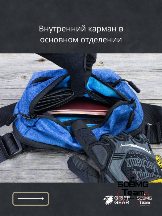 Сумка поясная Griff Gear Гефест (Меланж синий)