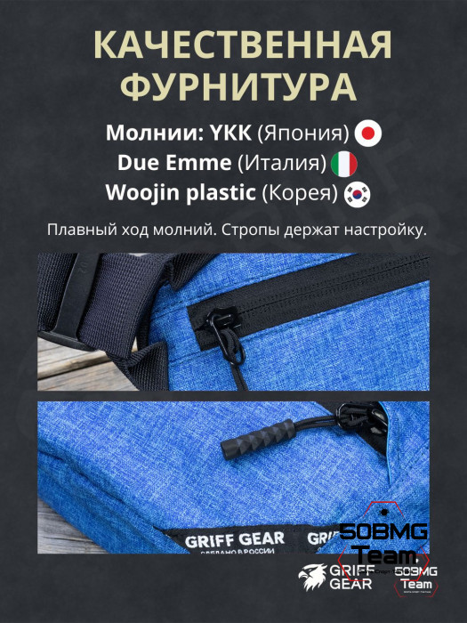 Сумка поясная Griff Gear Гефест (Меланж синий)