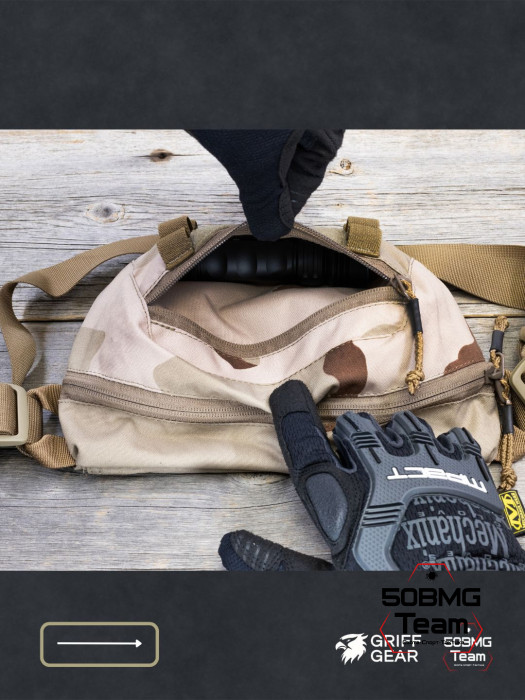 Сумка поясная-напашная Griff Gear Скаут (3-color Desert)