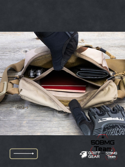 Сумка поясная-напашная Griff Gear Скаут (3-color Desert)