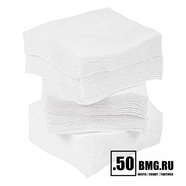 Патчи ЧИСТОGUN фланель, к. 12-16, квадрат 75х75 мм, 100 шт., белый