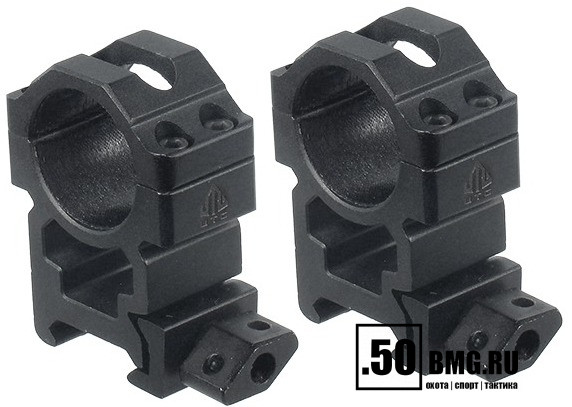 Кольца Leapers UTG 25.4 мм, быстросъемные на Weaver, высокие (RG2W1204)