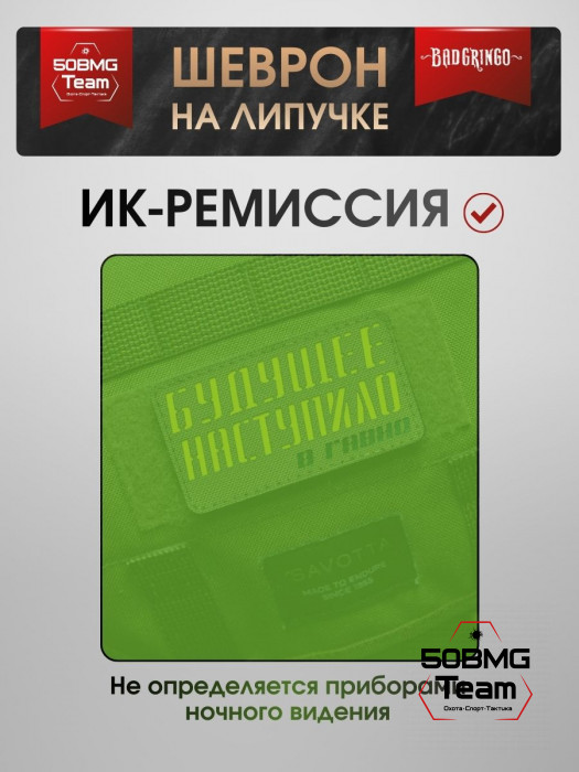 Шеврон тактический Bad Gringo "БУДУЩЕЕ НАСТУПИЛО" (9х5 см)