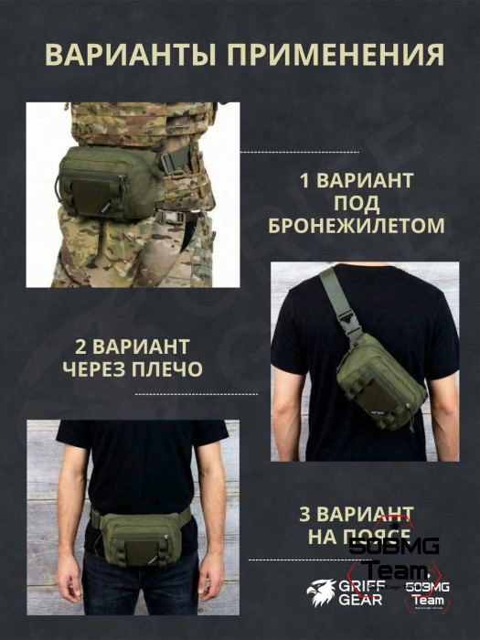 Сумка поясная-напашная Griff Gear Скаут (Олива)
