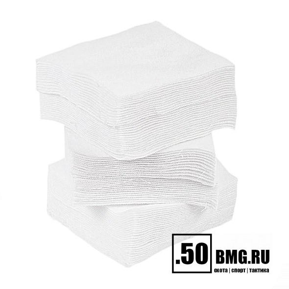 Патчи ЧИСТОGUN фланель, к. 12-16, квадрат 75х75 мм, 500 шт., белый